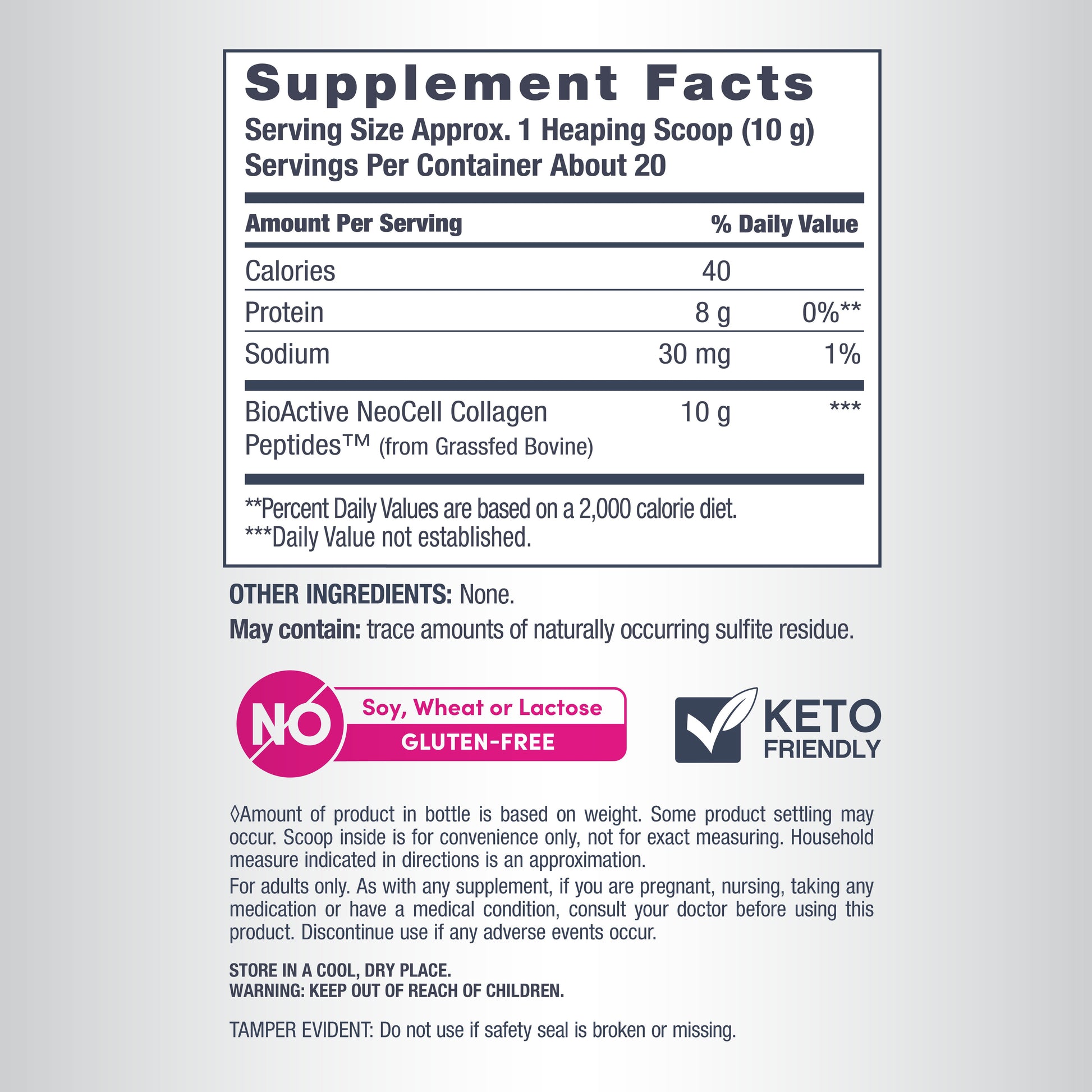 Grassfed Collagen Peptides 7 Oz 200 G Powder