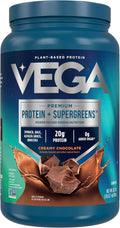 Protein + Supergreens - 20G Plant-Based Protein, Chocolate, 25 Servings, Real Greens & Veggies, n Keto, 0G Added Sugar, Non-Gmo, Gluten Free, Dairy Free, 1.8Lbs (Packaging May Vary)